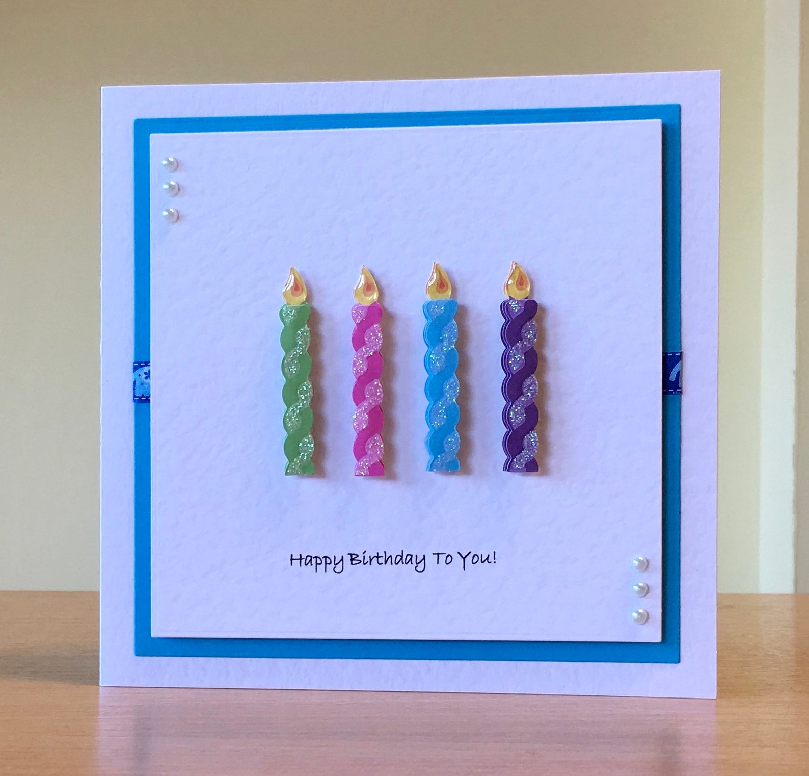 Birthday Card Handmade Birthday Candles Card Birthday Etsy
