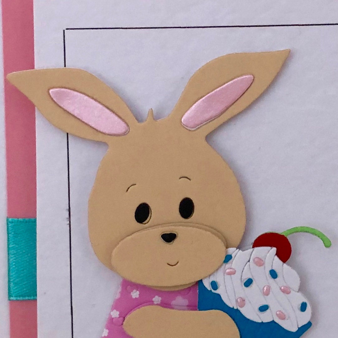 Birthday Card Handmade Cute Rabbit / Bunny Birthday Card - Etsy