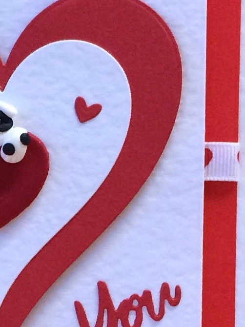 Valentines Card Handmade Cute Dog / Puppy Valentine Card | Etsy