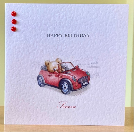 Cute Birthday Card Sports Car Birthday Card Camper Van Etsy