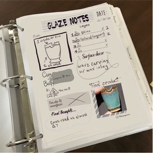 Glaze Notes journal