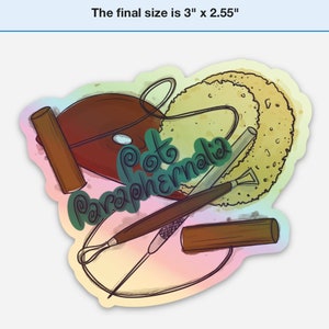 Pot paraphernalia holographic sticker