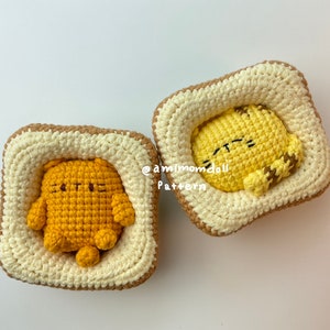 Cat pattern/cat amigurumi pattern/cat crochet pattern/cat in the bread bed pattern
