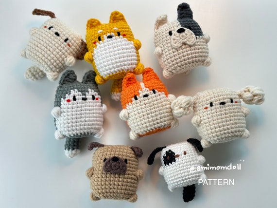 Dog Crochet Patterns/ Dog Keychain Patterns/ Dog Amigurumi Puppy