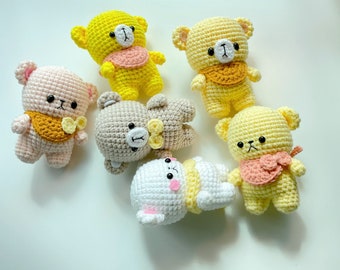 Teddy bear amigurumi pattern, bear crochet pattern