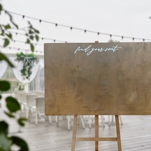 Find Your Seat Handcrafted Wedding Sign // Handpainted Wedding Seating Sign // Seating Chart Sign image 2