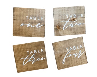 Wedding Table Numbers // Handcrafted Wooden Wedding Signs