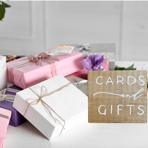 Cards and Gifts Handcrafted Wooden Wedding Sign // Wedding Cards and Gifts Sign