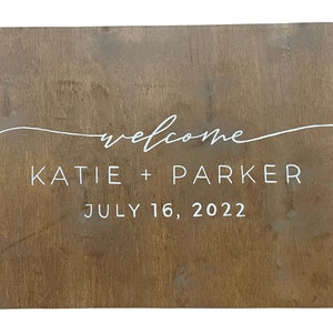 Welcome To Our Wedding Handcrafted Custom Wedding Sign image 2