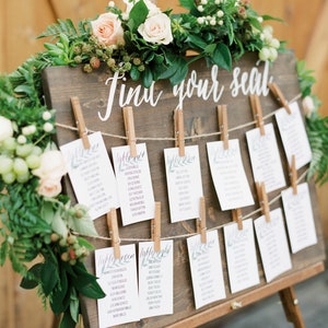 Find Your Seat Handcrafted Wedding Sign // Handpainted Wedding Seating Sign // Seating Chart Sign image 1