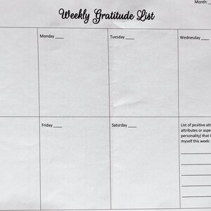 Gratitude Planner - Printable Positive Journal - 2020 Planner Insert ...