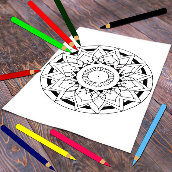 Download Mandala Coloring Books Printable Coloring Pages Bundle Of Etsy