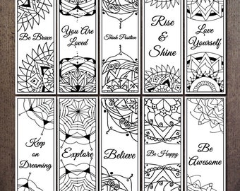 printable bookmark etsy