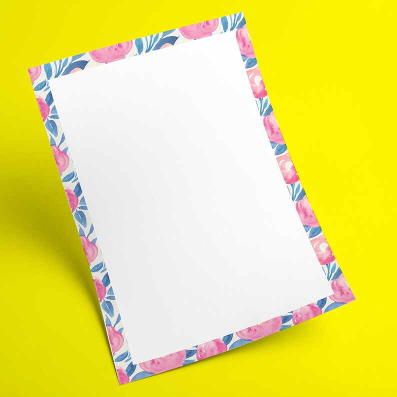 Decorative lined writing paper image