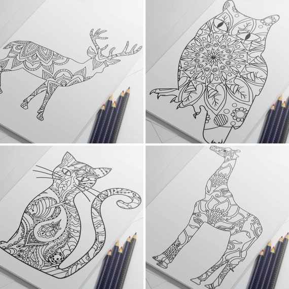 Coloriage Animaux pour Adulte