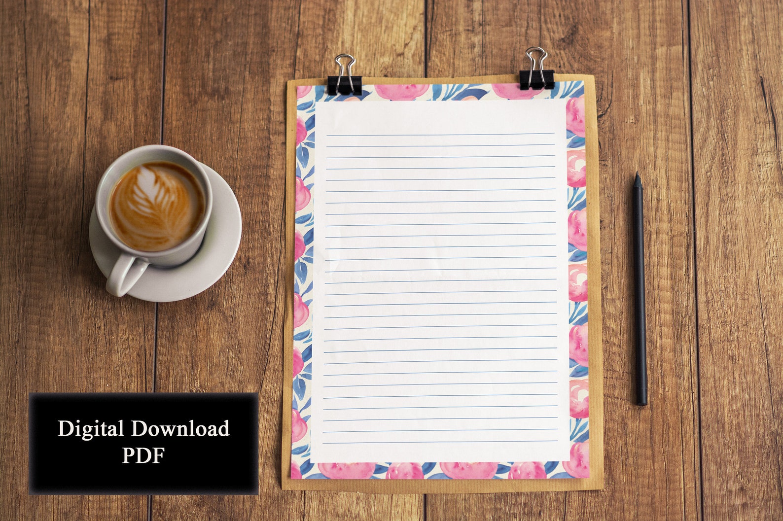 Decorative Writing Paper Printable Lined Paper For Kids | Etsy