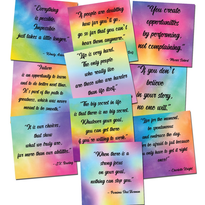 Printable Inspirational Note Cards Motivational Quote Printables ...