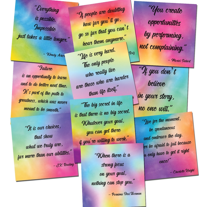 Printable Inspirational Note Cards Motivational Quote Printables ...