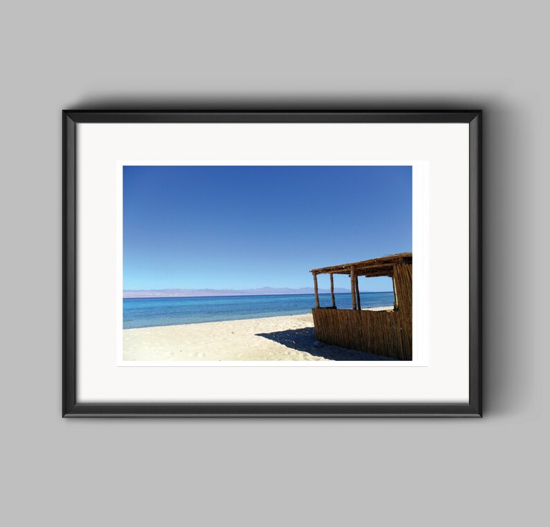 5x7 Beach Print Download, Beach Photography, Printable Beach House Decor, Set of 3 Beach Hut Prints To Download, Beach Postcard image 5