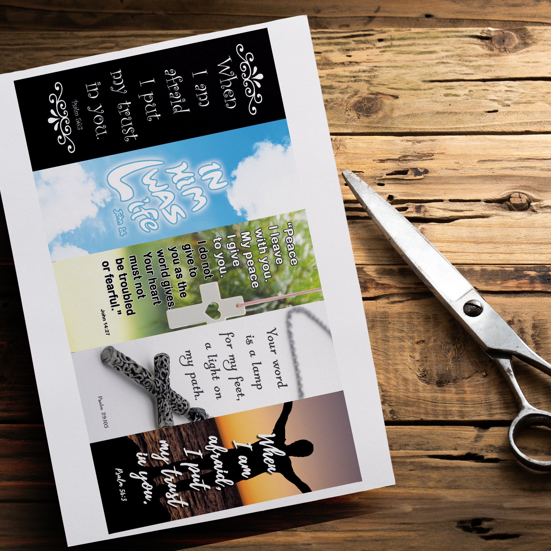 Christian Bookmark Printable Scripture Bookmark Bible Verse - Etsy