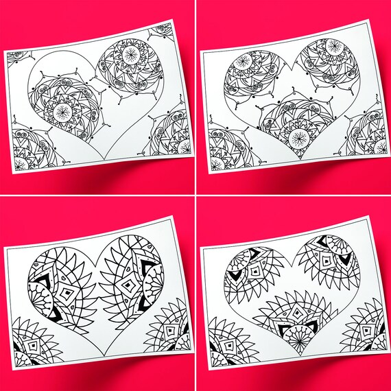 5 Valentine Coloring Pages Printable Mandala Heart Coloring Set Valentine S Day Printable Bundle Downloadable Hearts Instant Download 5 Valentine Coloring Pages Printable Mandala Heart Coloring Set Valentine S Day Printable Bundle Downloadable Hearts Instant Download