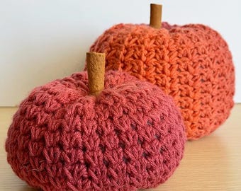Trinity Stitch Crocheted Pumpkins 2 Ways PDF Pattern Download