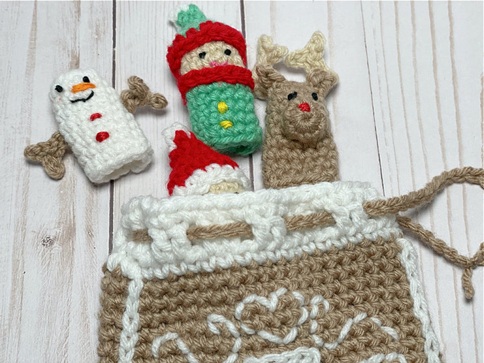 Christmas Finger Puppet Set PDF Crochet Pattern Download - Etsy
