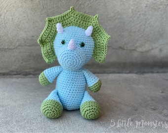 Dinosaur Triceratops Crochet Pattern PDF Download