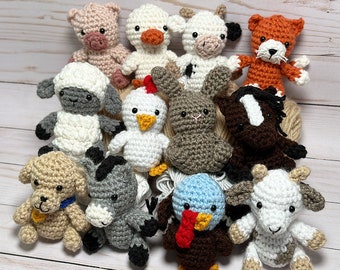 Mini Amigurumi Farm Animals Ebook 12 Crochet Patterns for Little Farm Animals PDF Download