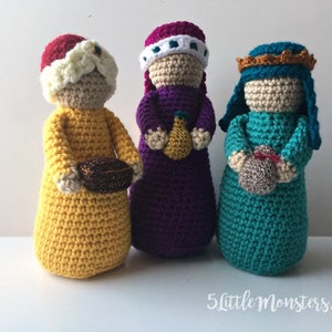 Three Wise Men Crochet Pattern PDF Download Nativity Add-On