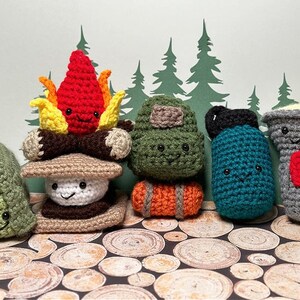 Mini Amigurumi Camping Trip Ebook 12 Crochet Patterns for Camping Themed Amigurumi PDF Download image 4