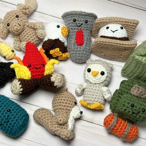 Mini Amigurumi Camping Trip Ebook 12 Crochet Patterns for Camping Themed Amigurumi PDF Download image 2