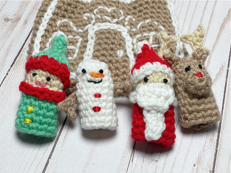 Christmas Finger Puppet Set PDF Crochet Pattern Download - Etsy