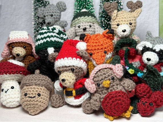 Mini Amigurumi Woodland Christmas Ebook 12 Crochet Patterns PDF Download