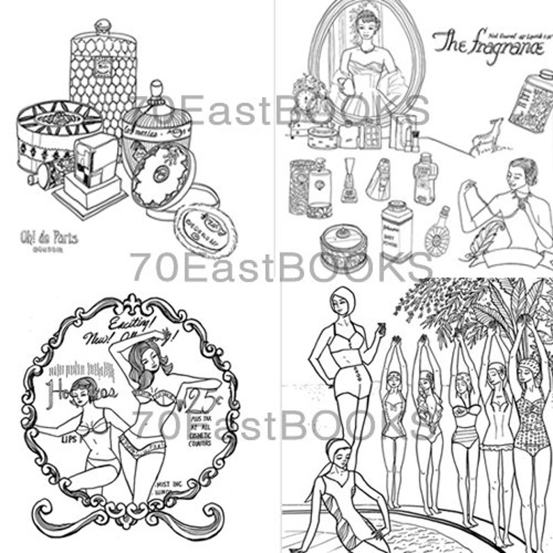 De Vintage Kleuren Boek Voor Volwassene 1950 1960 Van Hare Etsy