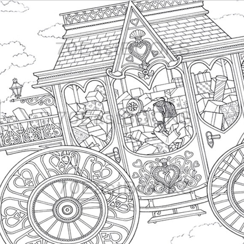 The Night Voyage The Present Coloring Book by Daria Song | Etsy
