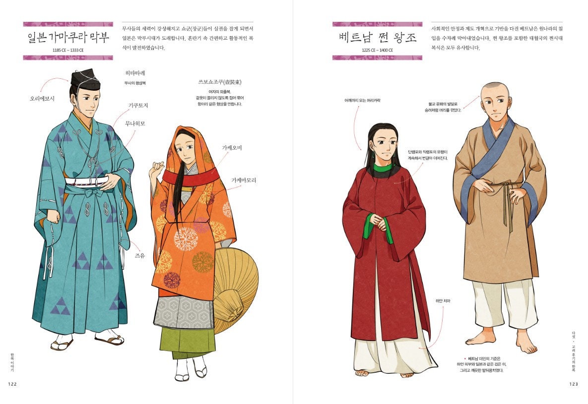 HANBOK Art Book Before Joseon Hanbok story and Illustrations Etsy