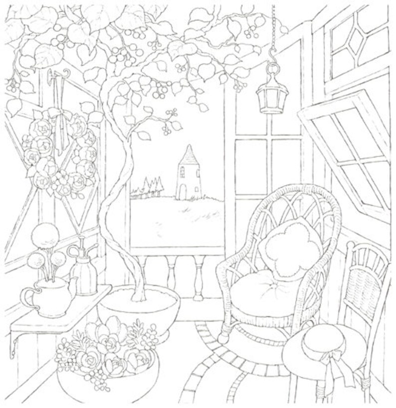 Droom Kamers Kleuren Boek Voor Volwassene Koreaanse Versie Mijn Verlangen Kamers Colouring Book Door Ida Chiaki