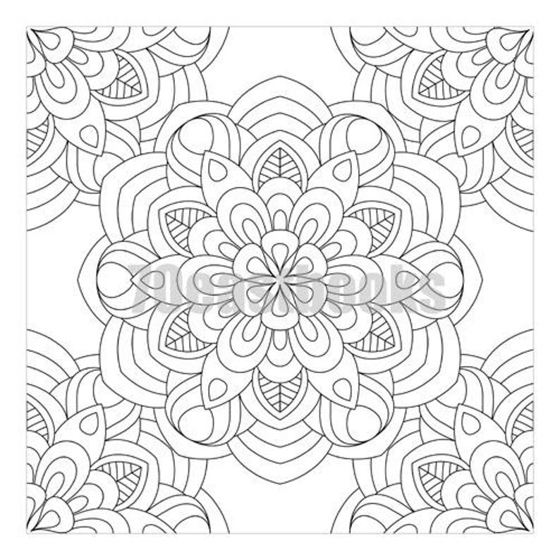100 Mandala Coloring Book Korean Mandala Colouring Book | Etsy