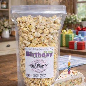 It's Your Birthday (Birthday Cake with Rainbow Sprinkles) Gourmet Popcorn