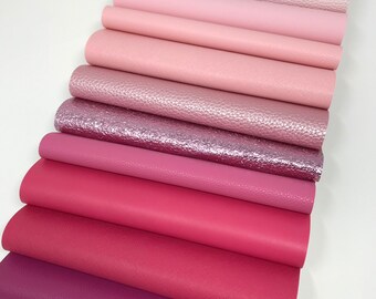 Princess Baby Girl Leather Fabric Sheet CLOSEOUT: PINK HEELS Faux Leather Sheets Leather for Hair Bows /& Earrings Pink Love heart