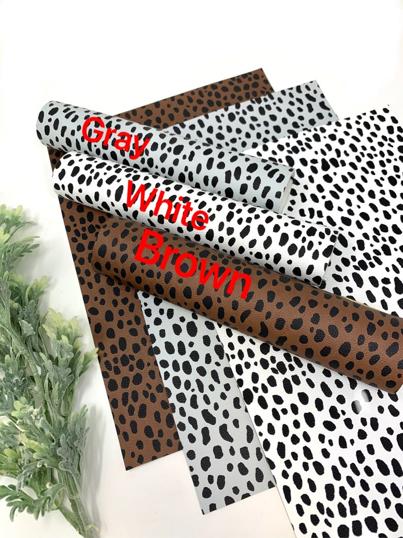 Black Spotted Pattern Faux Leather Sheets. Leather Sheets Etsy