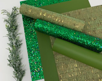 Faux Leather & Glitter Sheets: DIY Craft Supplies, Hair Bows (8x11 inch)
