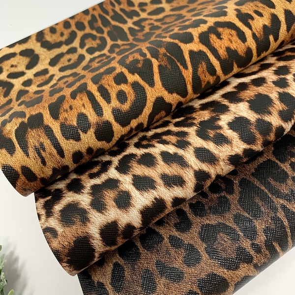 Leopard texture  faux leather sheets. Leopard designs Leather sheets faux Leather hair and earrings supplies. Faux leather