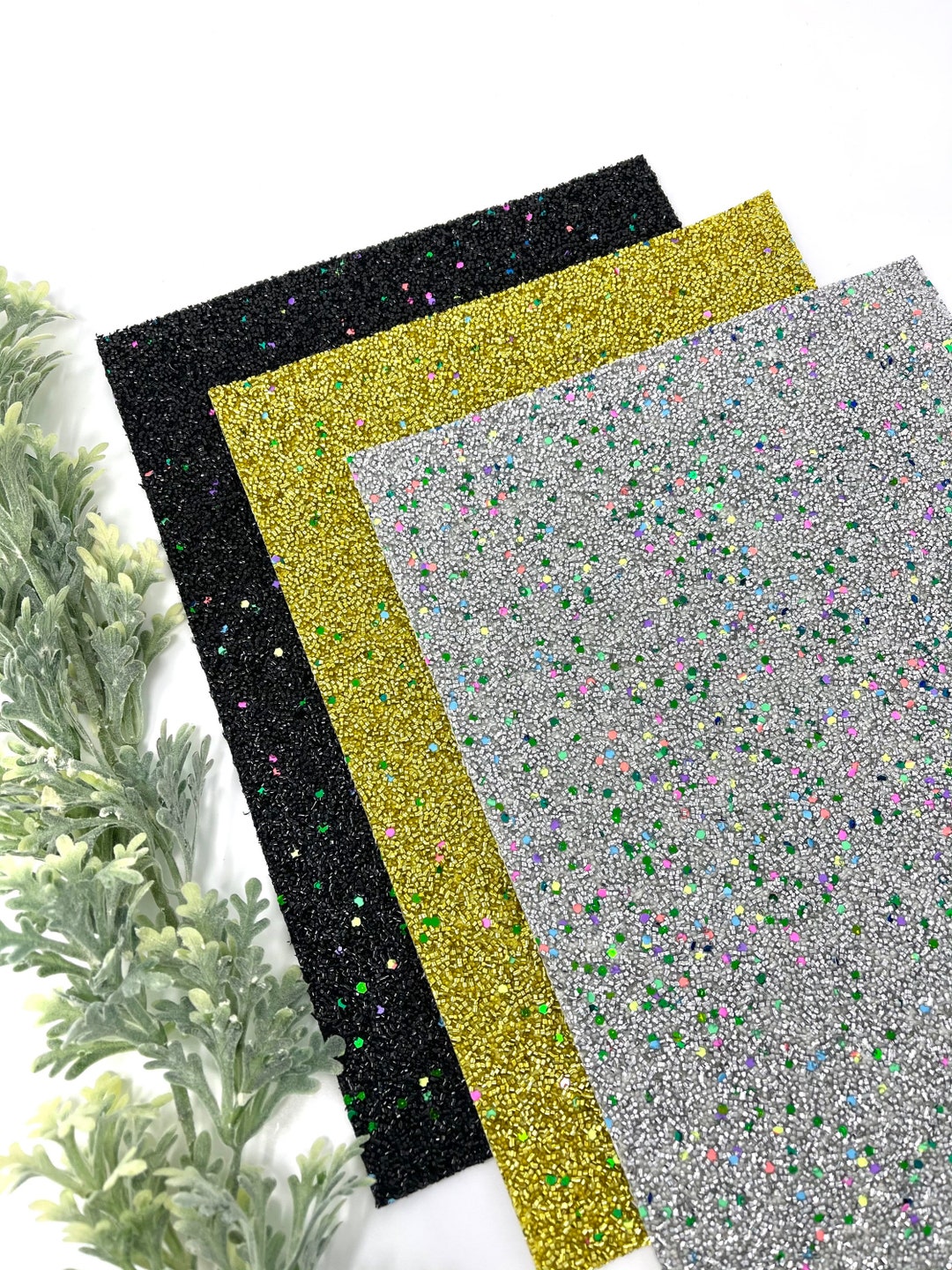 Tinsel Glitter Fabric Sheets. Christmas Tinsel Glitter Sheets