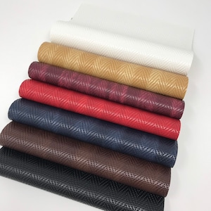 Rows going up and down of tiny basketweave design faux leather sheets, texture faux leather sheets. Craft supplies. Listing K932