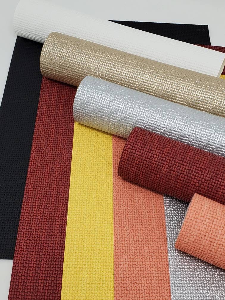 F038 Basketweave Texture Faux Leather Sheets: 8x11" Craft Supply - Etsy