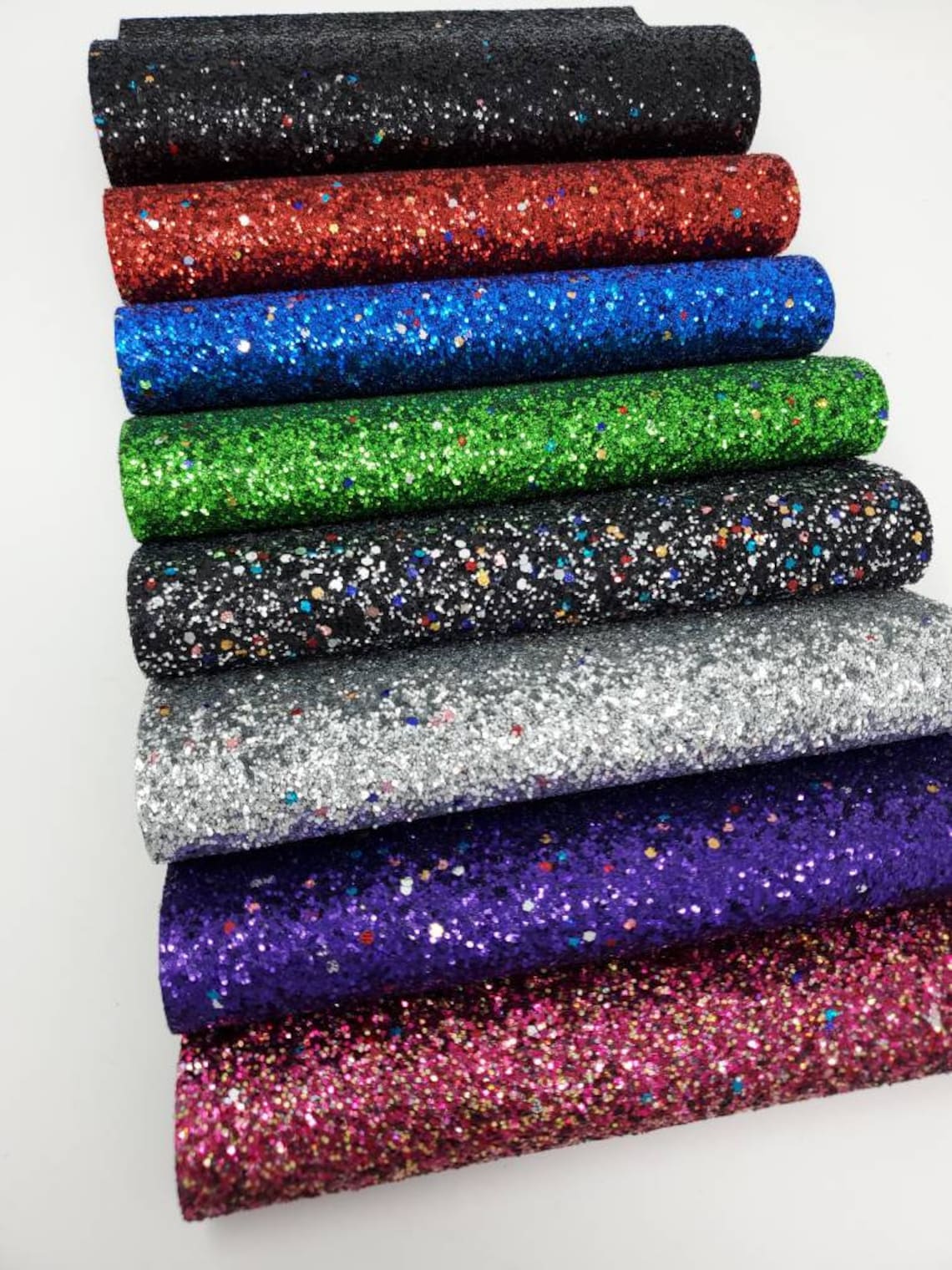 Glitter fabric sheets. Chunky Glitter sheets. Available in 8 Etsy