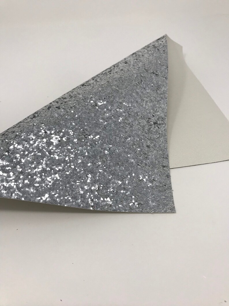 Silver Glitter Sheet With Canvas Backing. Glitter Sheets Craft Etsy