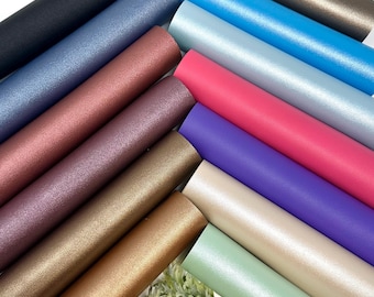 K208 Metallic Faux Leather Sheet: Smooth Texture, Hair Bow Supplies (8x11 in)